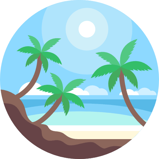 Beach nature sun beach icon