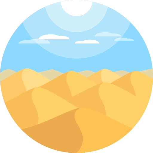 Desert desert landscape sun icon