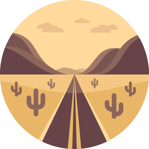 Desert road desert nature icon Desert road desert nature icon
