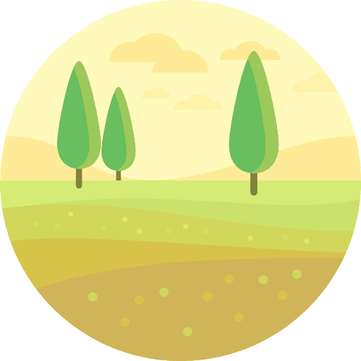 Fields hills farm rural icon Fields hills farm rural icon
