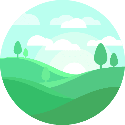 Hills landscape sunny mountain icon