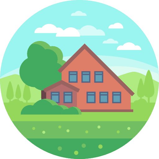 Home landscape tree clouds icon Home landscape tree clouds icon
