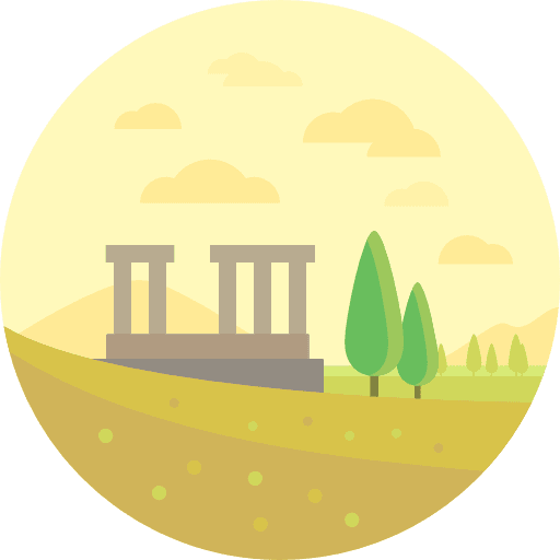 Ruins buildings architecture antique icon Ruins buildings architecture antique icon