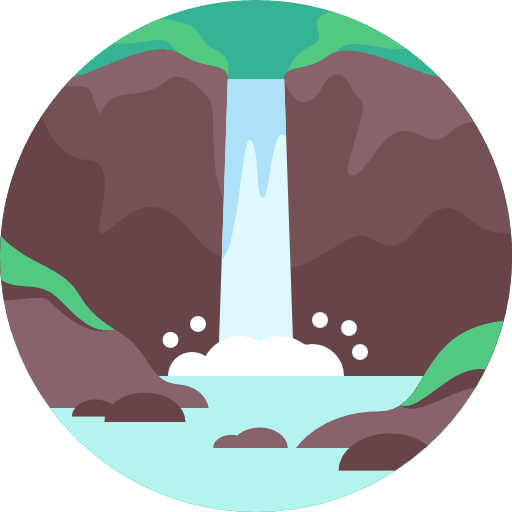 Waterfall nature landscape waterfall icon Waterfall nature landscape waterfall icon