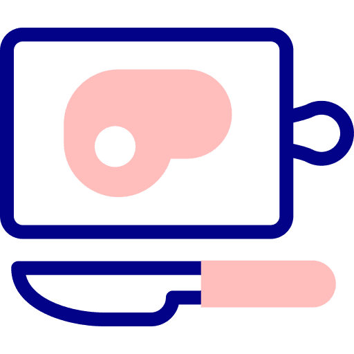 Cutting board chop steak chopping board icon