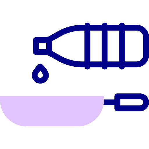 Oil fry food pan icon