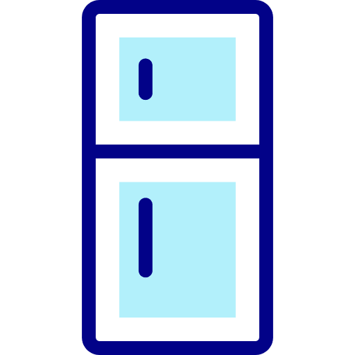 Fridge cooler food and restaurant freeze icon Fridge cooler food and restaurant freeze icon