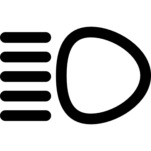 High beam lights shapes car light icon