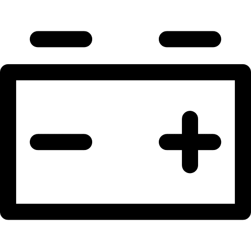 Battery negative energy technology icon Battery negative energy technology icon