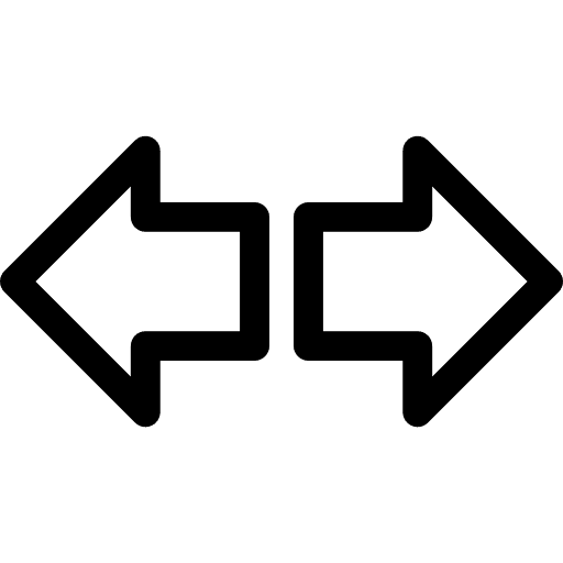 Turn signals right direction double sided arrow icon