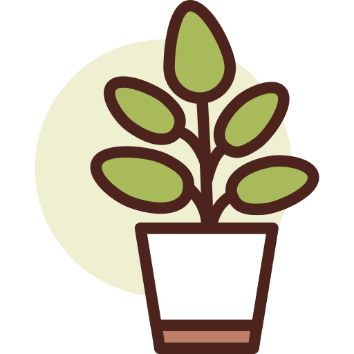 Botanic gardening plant ficus icon Botanic gardening plant ficus icon