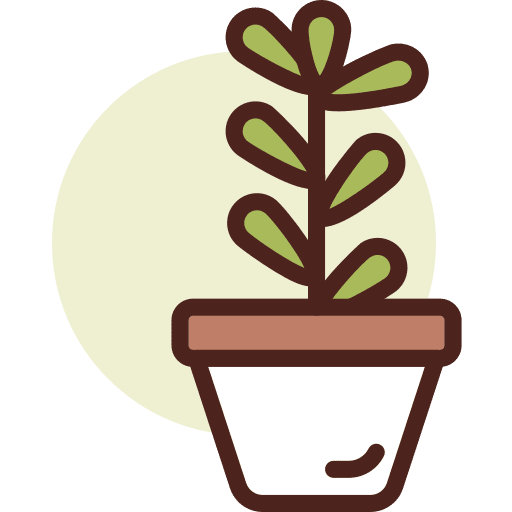 Botanic gardening pot plant icon Botanic gardening pot plant icon