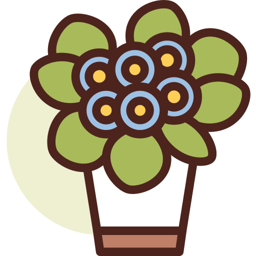 Botanic gardening violet farming and gardening icon Botanic gardening violet farming and gardening icon