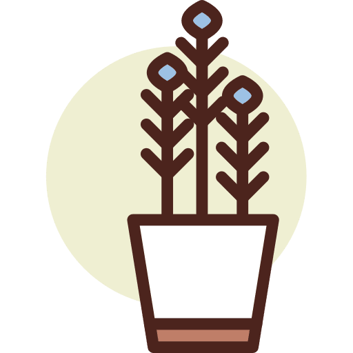Botanic lavender gardening pot icon Botanic lavender gardening pot icon