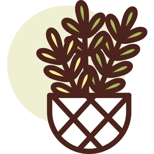 Basil plant pot gardening icon Basil plant pot gardening icon