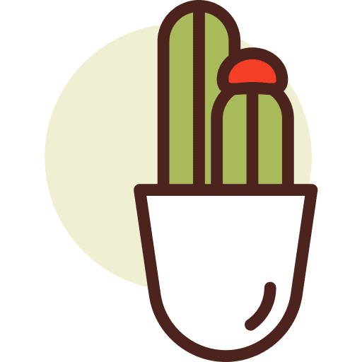 Botanic pot cactus gardening icon Botanic pot cactus gardening icon