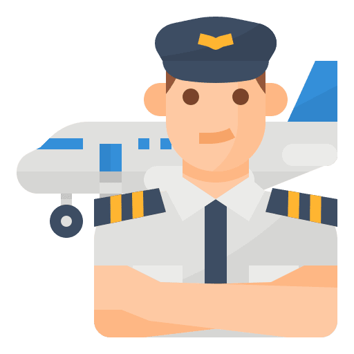 Pilot professions and jobs job occupation icon