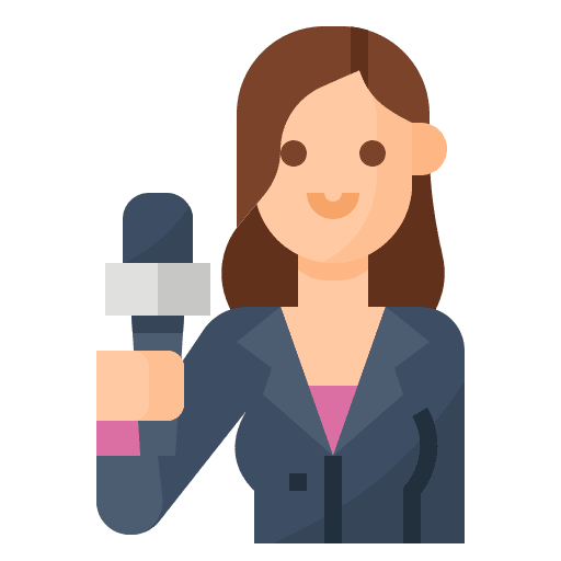 Reporter reporter professions and jobs woman icon Reporter reporter professions and jobs woman icon