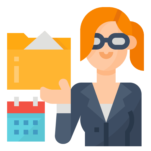 Secretary avatar people professions and jobs icon Secretary avatar people professions and jobs icon