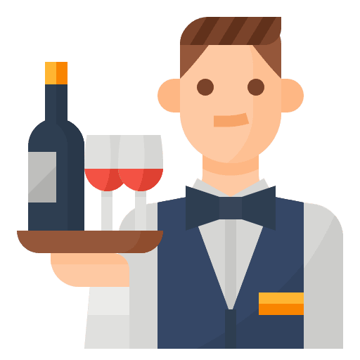 Waiter occupation professions and jobs job icon Waiter occupation professions and jobs job icon
