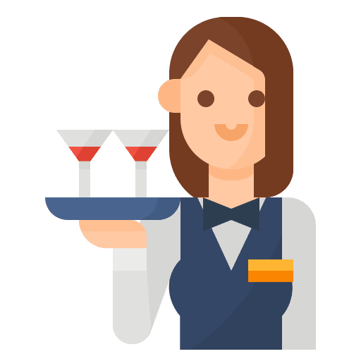 Waitress woman occupation avatar icon Waitress woman occupation avatar icon