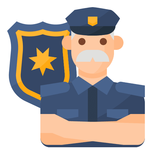 Policeman avatar occupation guard icon Policeman avatar occupation guard icon