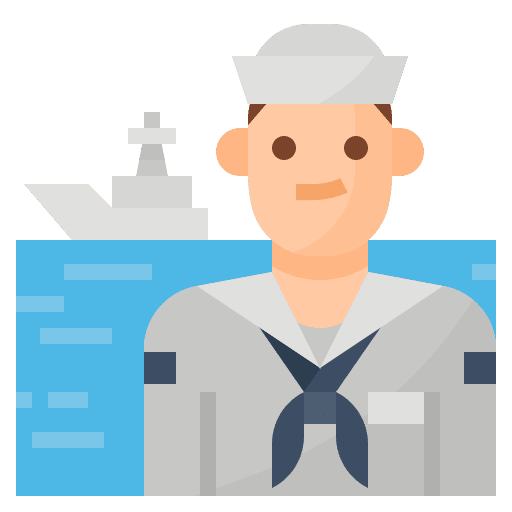 Sailor profession avatar marine icon Sailor profession avatar marine icon