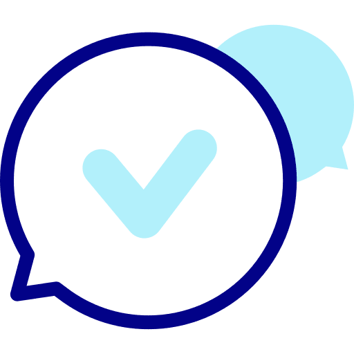Speech bubble approve speech bubble talk icon