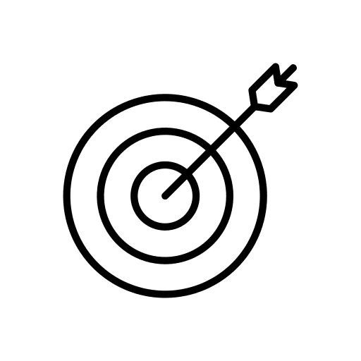 Archery target business dart icon