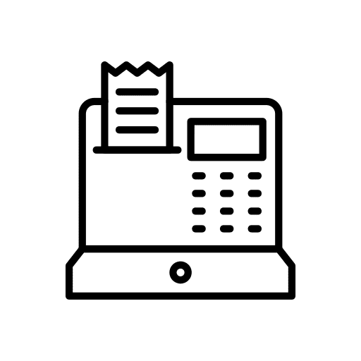 Cash register machine cash electronics icon