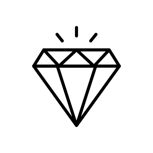 Diamond business and finance jewel diamond icon