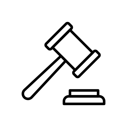 Hammer bid business and finance hammer icon