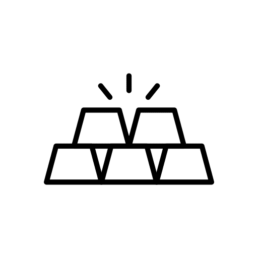Gold ingots business business and finance gold icon