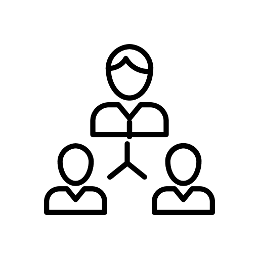 Leadership members business and finance management icon