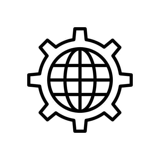 Globe setting business and finance globe icon