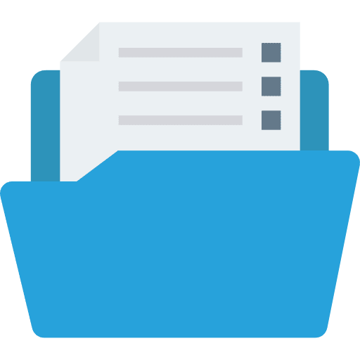 Folder office material file storage interface icon
