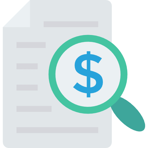 Taxes payment business and finance ticket icon