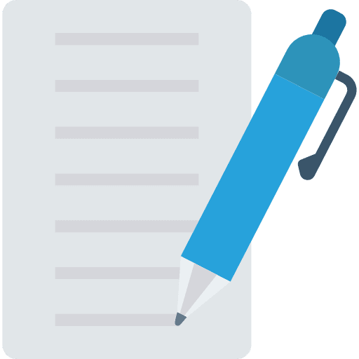 Contract signing files and folders business and finance icon