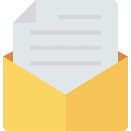 Email envelope interface files and folders icon