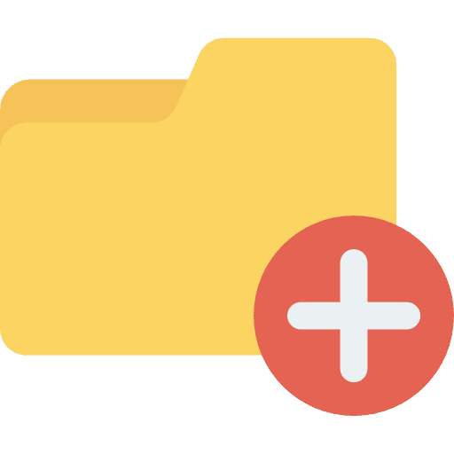 Folder office material data storage files and folders icon