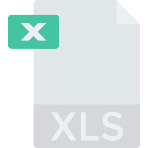 Xls digital file extension technology icon