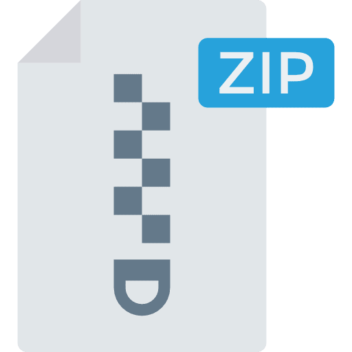 Zip file interface symbols documents icon