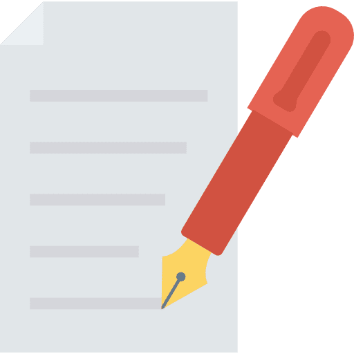 Contract assigment pencil files and folders icon