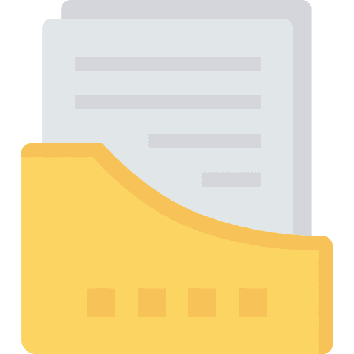 Folder office material files and folders data storage icon