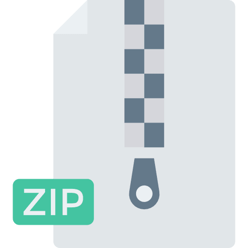 Zip file zip compressed file format icon