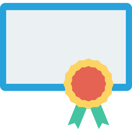 Certificate certificate files and folders diploma icon