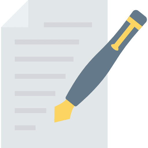 Contract business files and folders document icon