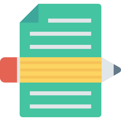 Contract writing document business icon