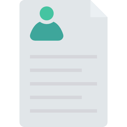 Curriculum vitae personal info portfolio application icon
