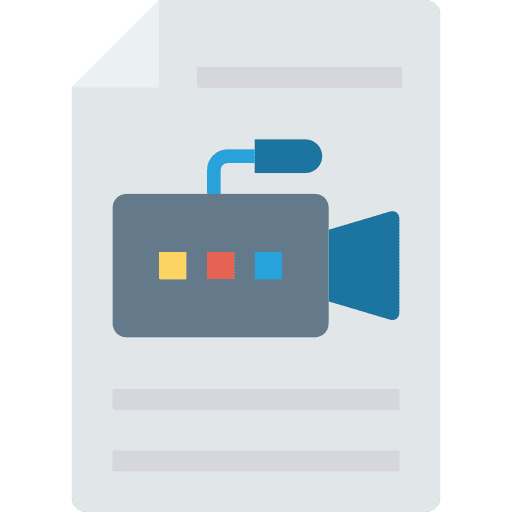 Video file files and folders video player interface icon